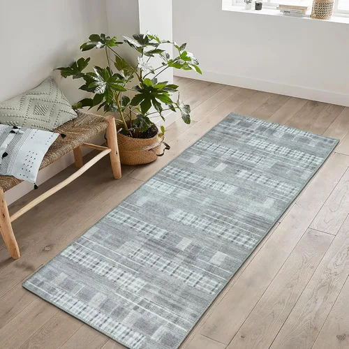 Miniatura 11 de Bloom Rugs Alfombra de pasillo lavable antideslizante de 12 pies – Beige/rosa moderno geométrico para entrada, pasillo, baño y cocina