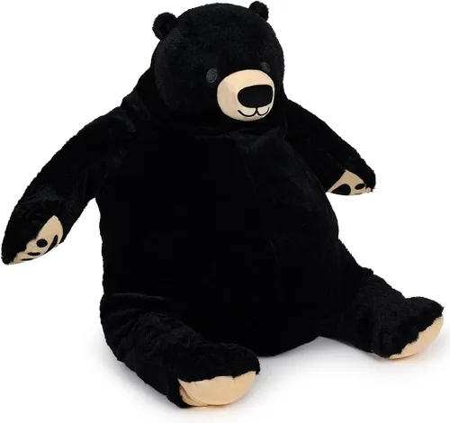 Miniatura 2 de SNOWOLF Djungelskog Oso Gigante de Simulación Juguete de Oso de Peluche Animal de Peluche Muñeca de Felpa Enorme Tierno Oso Negro de Vida Silvestre