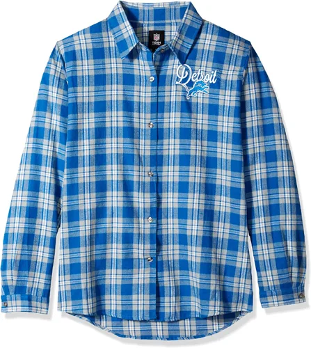 FOCO NFL Womens 2016 Wordmark Basic Flannel Shirt