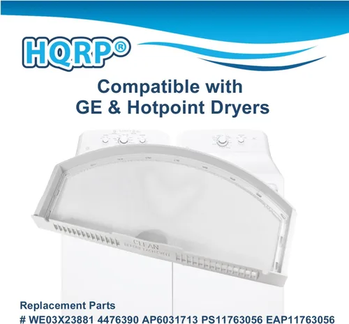 Miniatura 3 de HQRP WE03X23881 Reemplazo de pantalla de filtro de pelusa para secadora GE Hotpoint AP6031713 PS11763056 4476390 EAP11763056, se adapta a