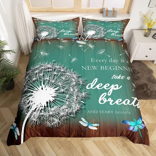 Miniatura 19 de Erosebridal Regalos de libélula para mujeres, funda de edredón de diente de león, mariposa y libélulas, juego de ropa de cama para mujeres y niñas