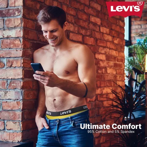 Miniatura 3 de Levi's Calzoncillos tipo bóxer transpirables y elásticos para hombre, paquete de 4