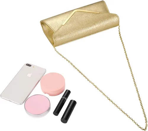 Miniatura 4 de Women's Gold Clutch,Gold Clutch Purses For Women Evening Shoulder Crossbody Handbags Bridal Prom Wedding Party Purse