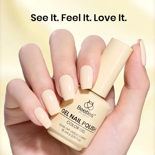 Miniatura 511 de Beetles - Esmalte de uñas de gel marrón – 0.5 onzas líquidas de esmalte de gel marrón oscuro, lámpara LED UV para uñas, regalo de manicura para I