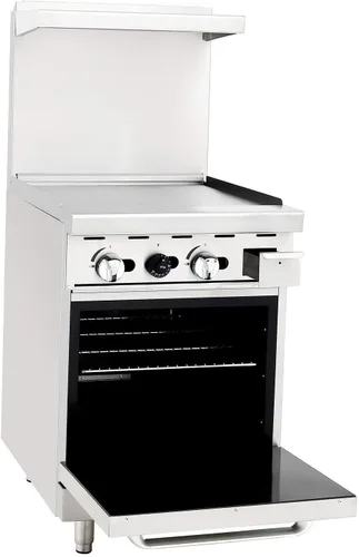 Miniatura 2 de Atosa AGR Cocina de Gas Comercial, 24.0 in Gas Range, Plancha Superior, (1) 20" Horno Estándar, Gas Propano (AGR-24G-LP)