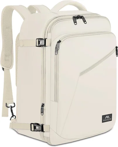 MATEIN Mochila de viaje grande para mujer, mochila ligera de mano y correas de hombro ocultas, mochilas antirrobo impermeables para vuelo, mochilas