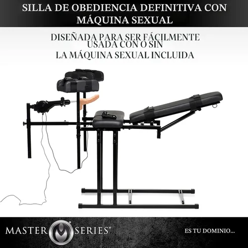 Miniatura 3 de Master Series Silla de Obediencia Completamente Ajustable Ultimate con Máquina Sexual – Dildo de Empuje para Hombres, Mujeres y Parejas Estructura
