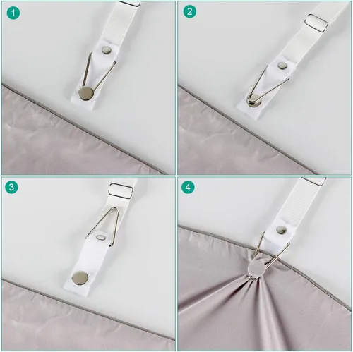 Miniatura 4 de Correas de soporte para sábanas, clips ajustables para sábanas ajustables, tirantes elásticos para sábanas, fundas de colchón, cojín de sofá