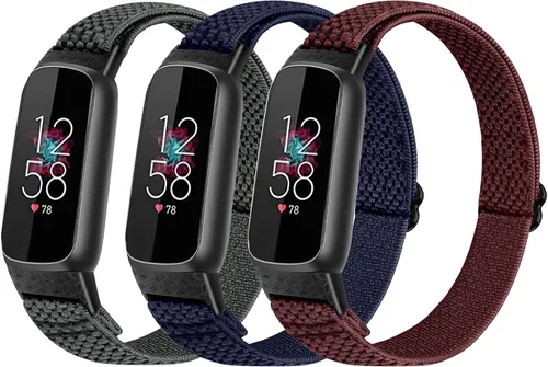 Miniatura 12 de TumpCez Bandas elásticas de nailon compatibles con correas Fitbit Luxe para mujeres y hombres, elásticas, ajustables, transpirables, cómodas