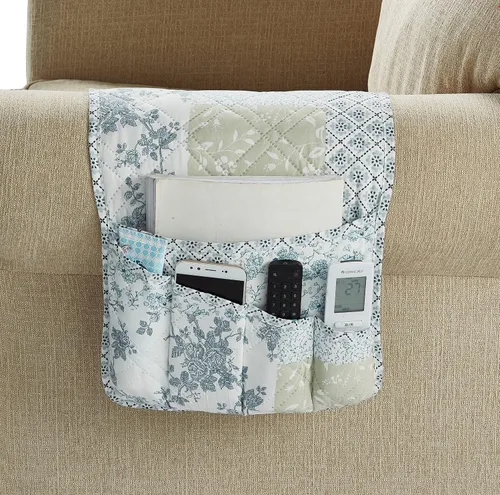Miniatura 32 de Brilliant Sunshine - Organizador de apoyabrazos de sofá de terciopelo gris con 5 bolsillos, soporte antideslizante para sillón reclinable
