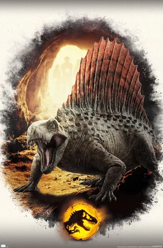 Miniatura 11 de Trends International Jurassic World: Dominion - Póster de pared focal Dimetrodon, 22.375 x 34 pulgadas, versión enmarcada en negro Versión con marco