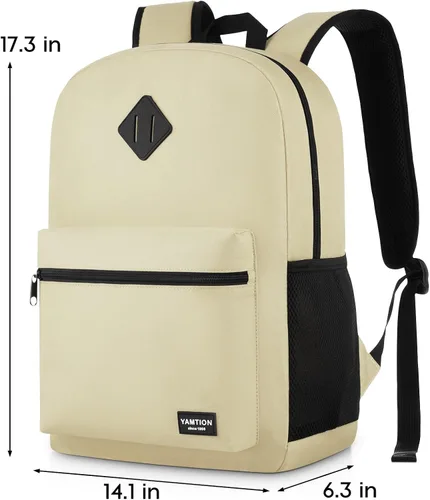 Miniatura 7 de YAMTION Mochila escolar, mochila clásica unisex para adolescentes con puerto USB para escuela secundaria, universidad, oficina, trabajo, viajes