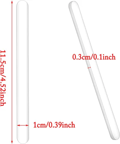 Miniatura 2 de ONLYKXY 100 unidades de palitos de caramelo transparentes de 4 pulgadas, mini palo de acrílico para tartas reutilizables, palitos de helado