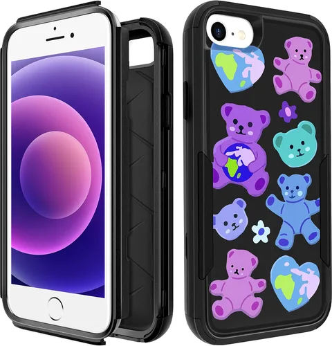 Miniatura 8 de para iPhone 11 - Funda para mujeres y niñas, diseño único estético, mariposa azul kawaii para adolescentes, funda protectora resistente, dura, a