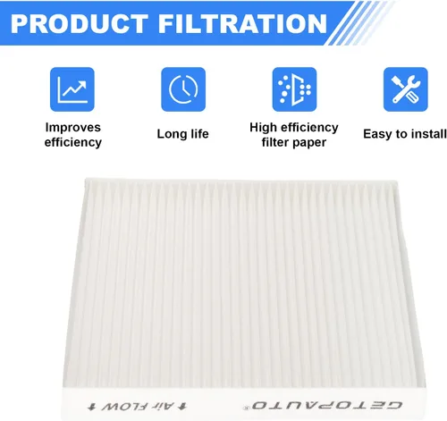 Miniatura 4 de GETOPAUTO PA5359 Filtro de aire de cabina apto para Freightliner M2 106 112 108SD 114SD 122SD camiones o autobuses reemplaza N10G-36000006 AF26427