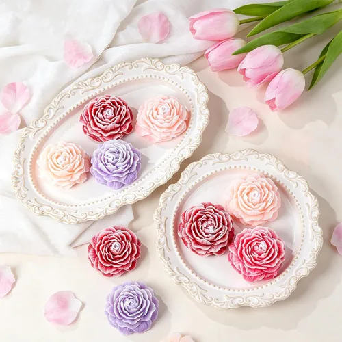 Miniatura 4 de 4 moldes para velas de margaritas, moldes de silicona para hacer velas, molde decorativo en forma de flores 3D para fondant, jabón, pastel