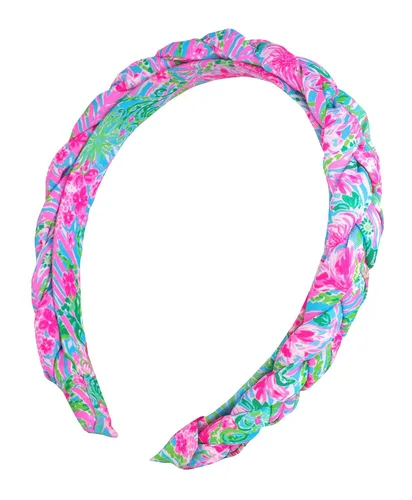 Lilly Pulitzer Diadema de moda para mujer, diadema de tela trenzada, diadema de tela colorida, lindos accesorios para el cabello para mujeres y Leaf