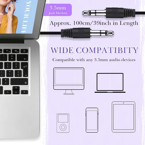 Miniatura 3 de Kanayu Paquete de 100 auriculares con cable a granel para aula, auriculares básicos para estudiantes, sin micrófono, con conector de 0.138 in