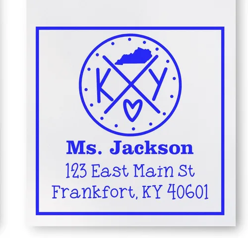 Miniatura 80 de Sello entintado moderno con nombre y dirección del estado de Alabama – Sello de dirección de devolución personalizado para invitaciones de despedida