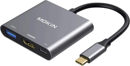 Miniatura 8 de Estación de acoplamiento USB C 3 HDMI, estación de acoplamiento 12 en 1, pantalla triple, base para monitor doble, concentrador USB-C 3 HDMI
