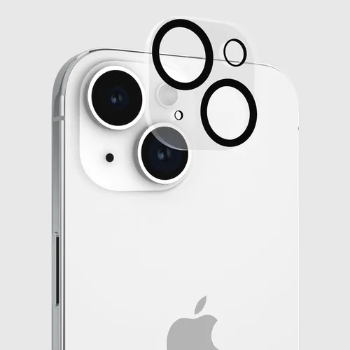 Miniatura 7 de Case-Mate Protector de lente de cámara con anillos de aluminio negro para iPhone 15 / iPhone 15 Plus - Doble vidrio templado - Tecnología
