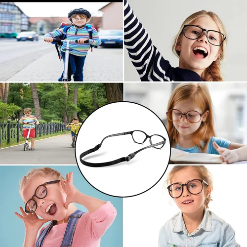 Miniatura 7 de Lvvfit Correa elástica ajustable para gafas para niños, correa deportiva para lentes de deporte, para niños pequeños, niños y niñas