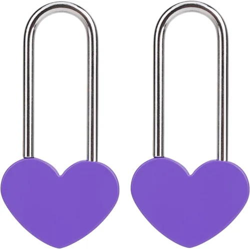 Miniatura 24 de Candado de amor VeYocilk de 3.5" 50mm en forma de corazón, candado de corazón negro para deseos de amor, ideal para bodas, San Valentín