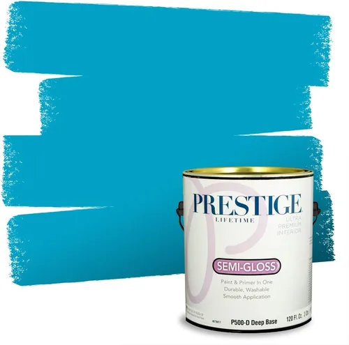 Miniatura 180 de Prestige Paints. - Base y pintura para exteriores en un solo galón, 1 galón. plano, comparable con Sherwin Williams Topsail. SW6799-PCM