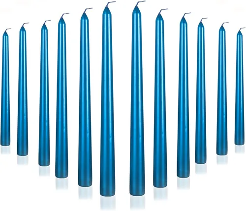 Miniatura 8 de Juego de 12 velas cónicas de 10 pulgadas, velas cónicas que se queman durante 7 horas, palos largos, candelabros altos, cena, boda, Halloween