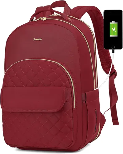 Miniatura 8 de Mochila para laptop para mujer, mochilas de viaje de negocios de 15.6 pulgadas, mochila escolar para niñas, profesores, mochila apta para la Negro