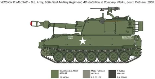 Miniatura 7 de Italeri -6589 M109 A2/A3/G, Escala 1:35, Kit de Modelo, Modelo de Plástico para Ensamblar, Modelado, Verde, IT6589