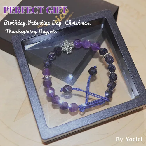 Miniatura 25 de Pulseras de la amistad, pulsera de obsidiana negra arcoíris para mujeres y hombres, 0.394 pulgadas (0.394 in), ojo de tigre, hematita y cristal