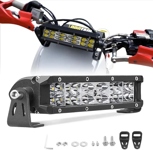 Miniatura 14 de Soportes de montaje de barra de luz, kit de 4 piezas de soportes universales montados lateralmente para barra de luz LED de una fila para camiones