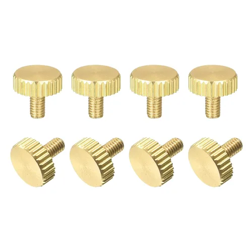 Miniatura 11 de uxcell Tornillos moleteados para pulgar, pernos planos de latón M3x10mm, sujetadores para PC, electrónicos, mecánicos, 8