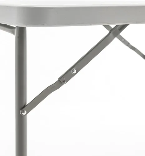 Miniatura 7 de BTEXPERT Juego de 2, mesa plegable cuadrada de plástico de granito blanco de 3 pies portátil para juegos de mesa de cartas, noches, reuniones