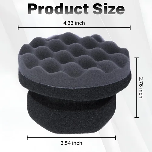 Miniatura 2 de 2 piezas de almohadillas aplicadoras de brillo para neumáticos, aplicador de apósito para neumáticos con agarre hexagonal, esponja de espuma