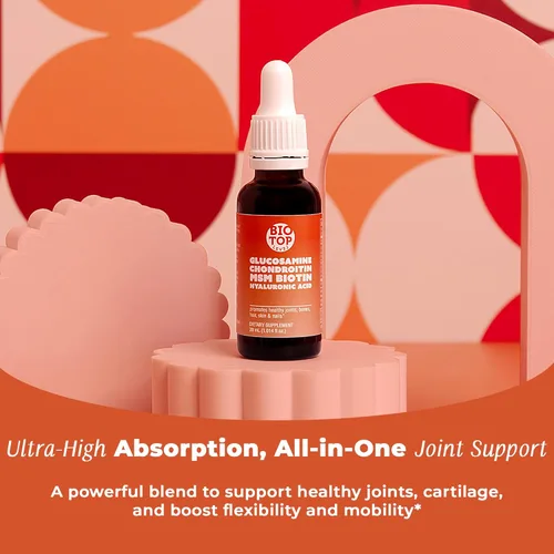 Miniatura 2 de Glucosamina líquida, condroitina, MSM, biotina, ácido hialurónico, fórmula todo en uno para una buena salud de articulaciones, huesos, cabello, piel