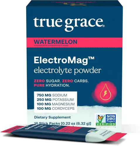 Miniatura 14 de True Grace ElectroMag - 16 paquetes de barras (paquete de 2) - Pomelo - Polvo de electrolitos para una hidratación rápida - sodio, potasio, magnesio