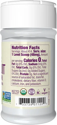 Miniatura 2 de NOW Foods, Extracto de fruto del monje en polvo certificado como orgánico, edulcorante con cero calorías, botella grande para servir con cuchara