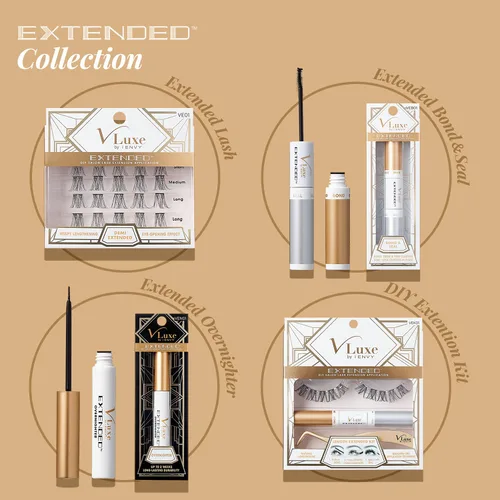 Miniatura 6 de VLuxe by iEnvy Extended Collection: DIY Eyelash Extension Bond & Seal Infused with Biotin & Vitamin E - Adhesivo fuerte suave y cómodo para uso Negro