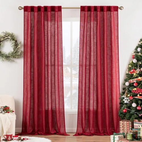 Miniatura 95 de MIULEE Cortinas de lino blanco de 108 pulgadas de largo para dormitorio, sala de estar, cortinas de ventana con textura de lino suave y grueso, Lino