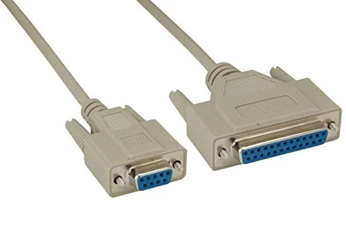Cable Leader Cable de módem nulo DB9 hembra a DB25 (6 pies (1 paquete))