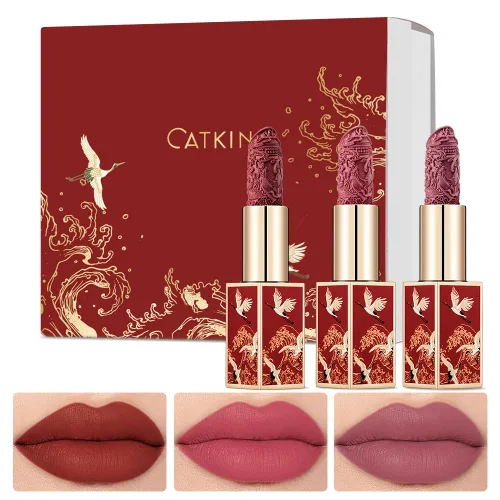 Miniatura 17 de Catkin Lápiz labial semimate hidratante de color de alto impacto infundido con vitamina E y aceite de aguacate, textura suave y sedosa, acabado mate