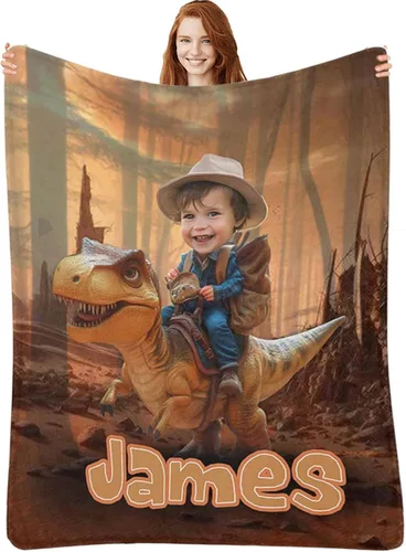 Miniatura 8 de Manta de Sirena Personalizada para Niñas Bebés - Manta de Forro Polar para Recién Nacidos y Niños Pequeños - Foto y Nombre, Regalos de Navidad