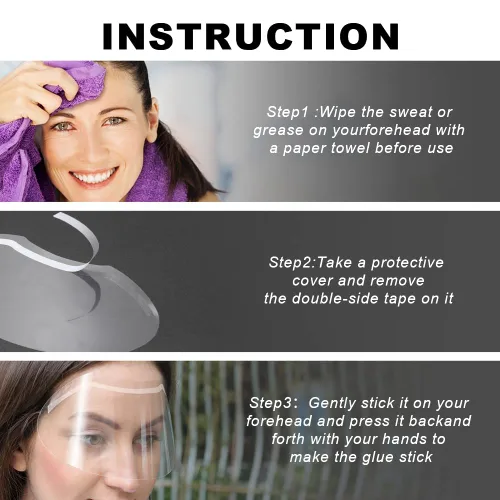 Miniatura 3 de 30 unidades de protectores faciales y oculares para ducha, viseras transparentes protectoras de maquillaje, protector de cejas para ducha