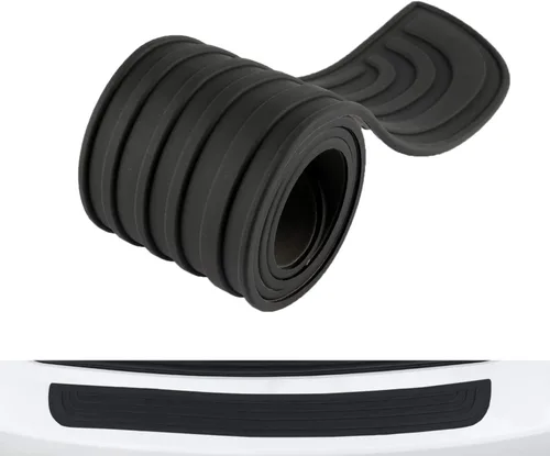 Protector de parachoques trasero universal de 35.4 pulgadas, de goma negra, resistente a los arañazos, para puerta del maletero, accesorio para Negro