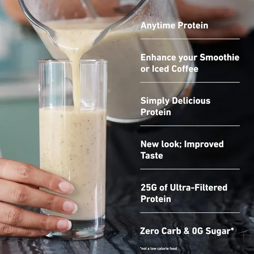 Miniatura 4 de Isopure Zero Carb 100% Proteína Pura de Aislado de Suero, Libre de Lactosa, Libre de Gluten, con Vitaminas, Vainilla Cremosa, 25g de Proteína por
