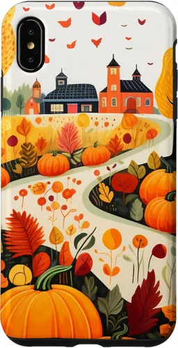 Miniatura 11 de iPhone 12 mini hojas otoño calabaza patrón otoño color hojas caso