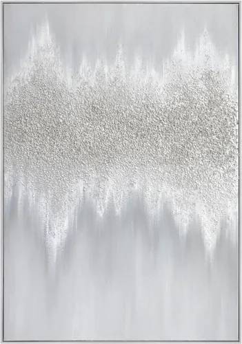 Miniatura 17 de Pintura de Arte de Pared Abstracta Neutra Enmarcada - Decoración de Pared de Lienzo Abstracto Grande con Ilustraciones de Curvas 3D Pintado a Mano