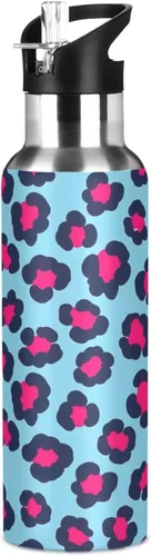 Miniatura 8 de BPA-Free Sport Water Bottle 20 Oz, Insulated Stainless Steel Water Bottle with Straw for Gym Outdoor Travel School, Bold Pink Blue